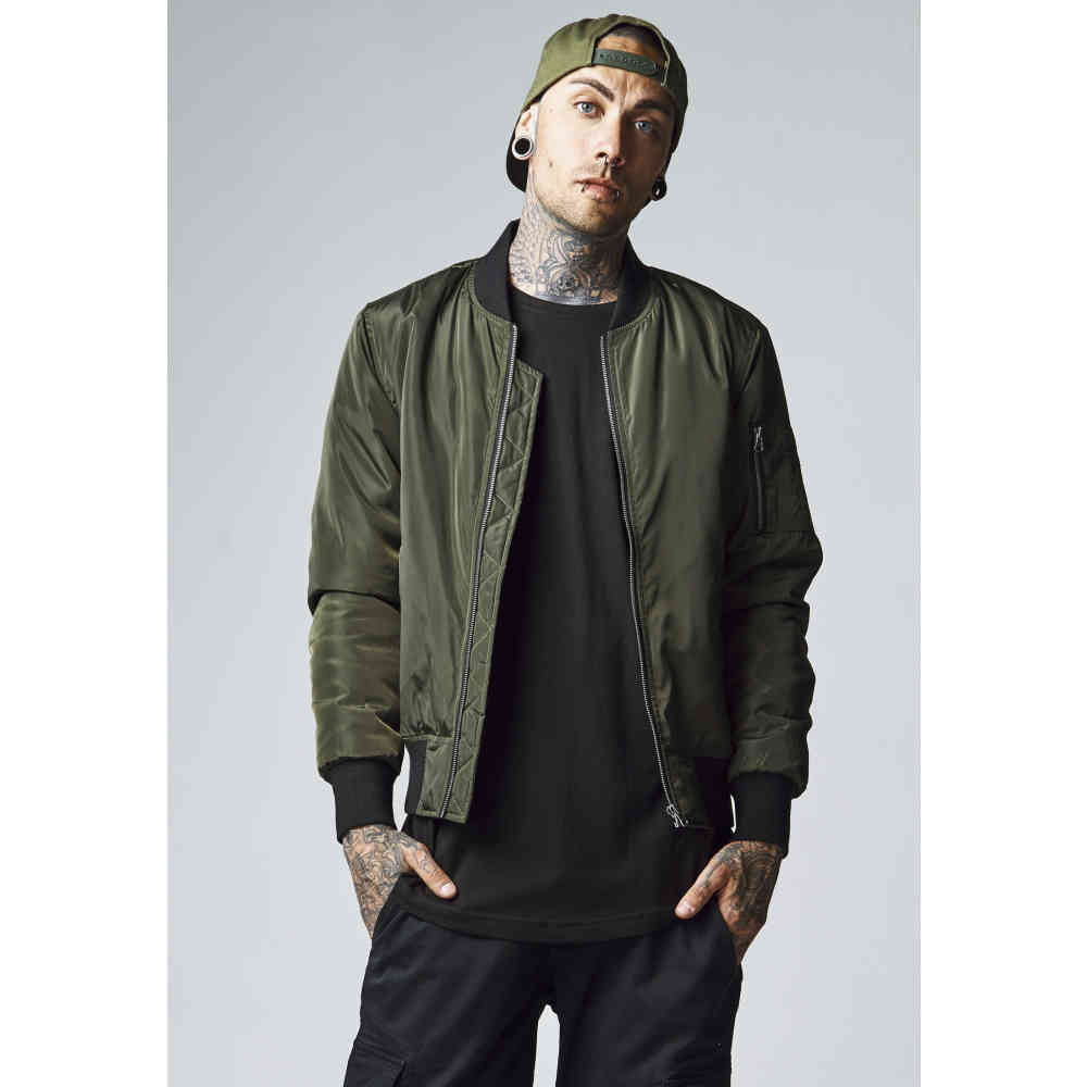 Urban Classics Urban Classics 2Tone Bomber jacket Groen/Zwart Att